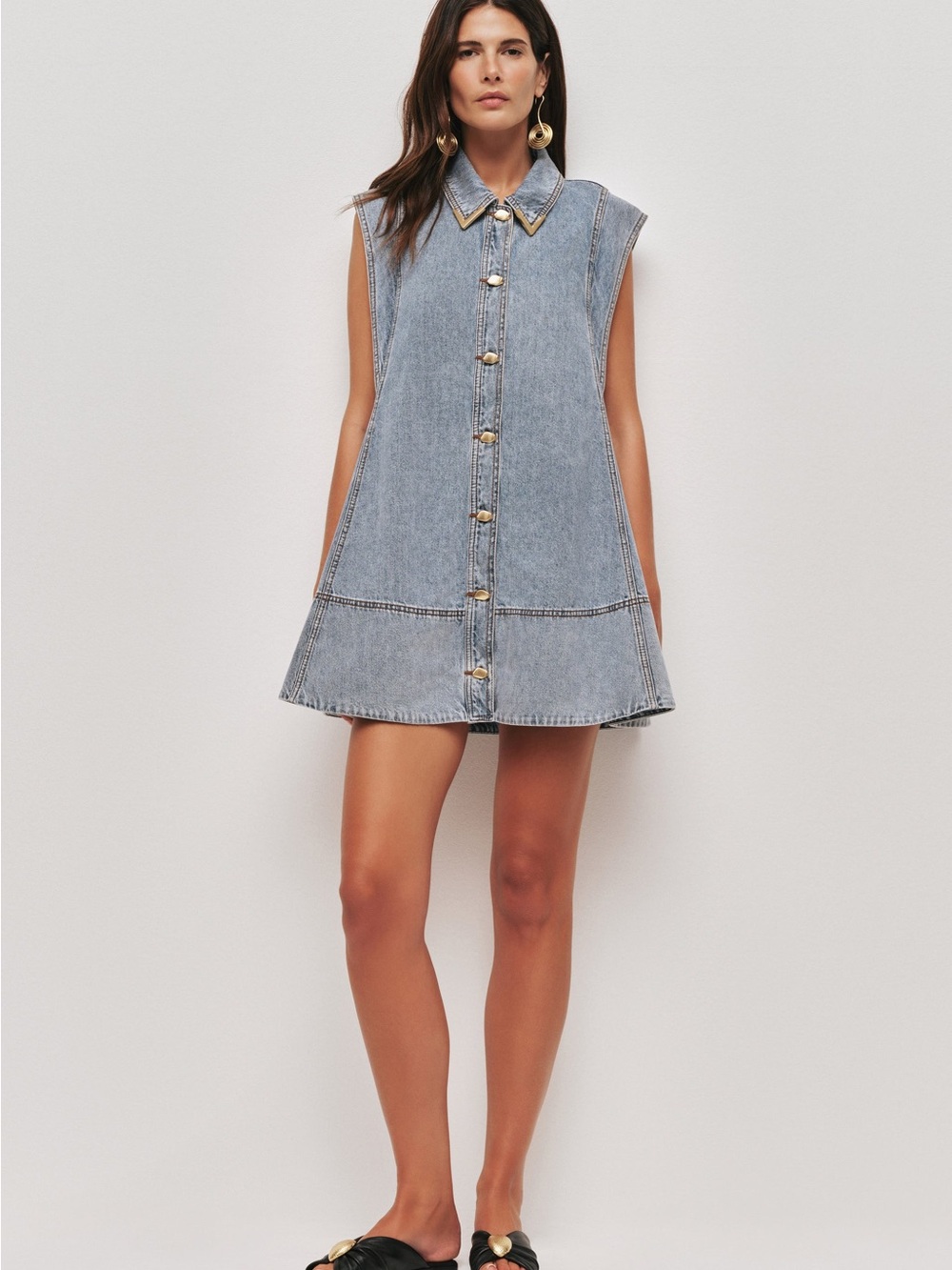 NWOT Aje AMARA DENIM MINI DRESS